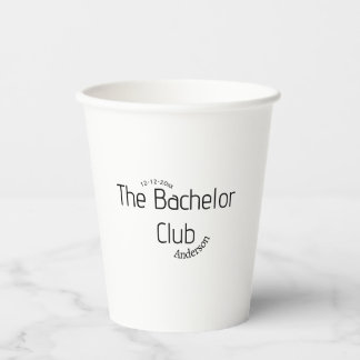 Gobelets En Papier le nom de club de célibataire année élégant tendan