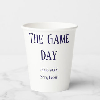Gobelets En Papier le nom du match du club de football du jour de jeu