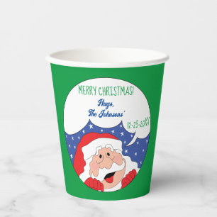 Gobelets En Papier Le Père Noël de Noël dit