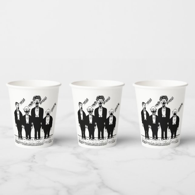 Gobelets En Papier Le Quatuor, chantant (Multi)