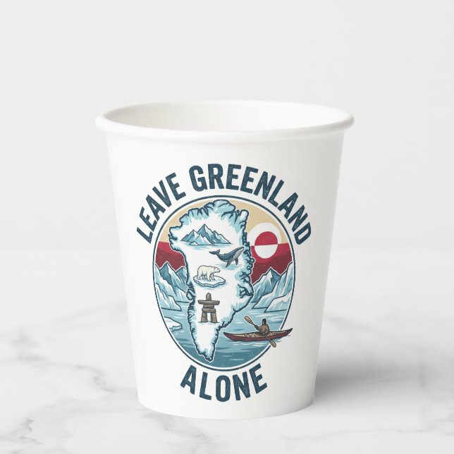 Gobelets En Papier Leave Greenland Alone (Recto)