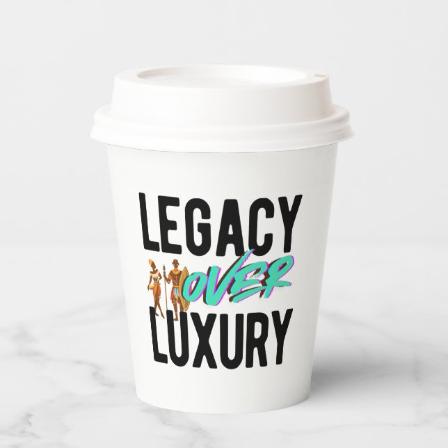 Gobelets En Papier Legacy Over Luxury | (Recto)