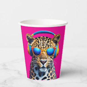 Gobelets En Papier Leopard Jammin'