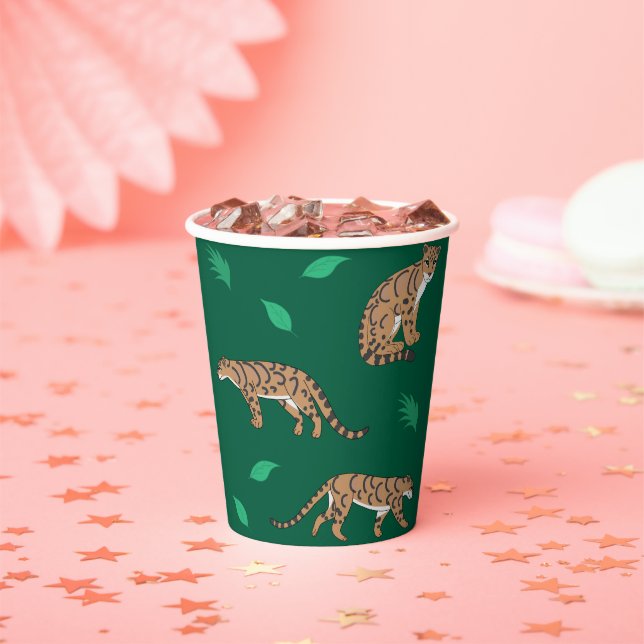 Gobelets En Papier Léopard nébuleux (Insitu)