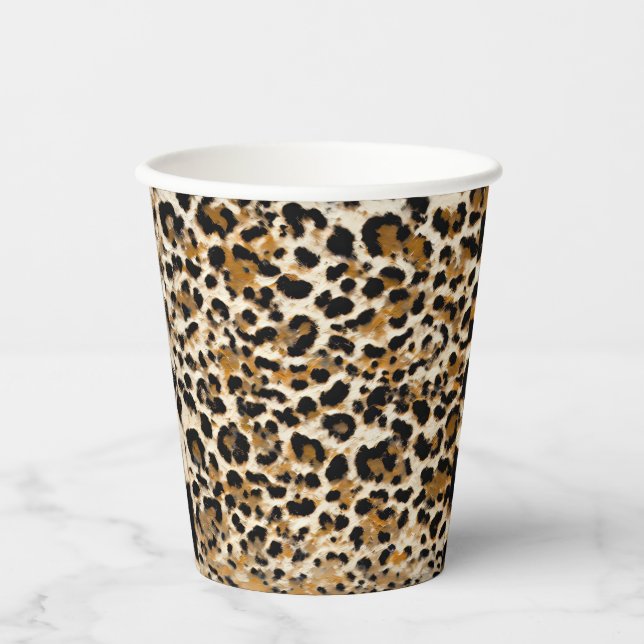 Gobelets En Papier Leopard peint (Recto)