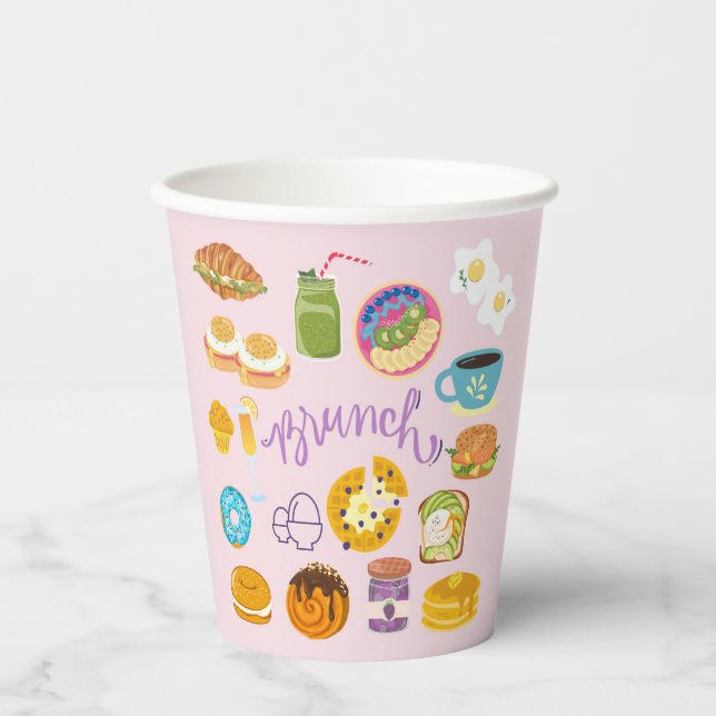 Gobelets En Papier L'équipe brunch (Recto)
