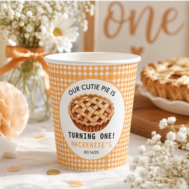 Gobelets En Papier Les 1 an de notre petit chou (Our Cutie Pie's 1st Birthday Paper Cups)