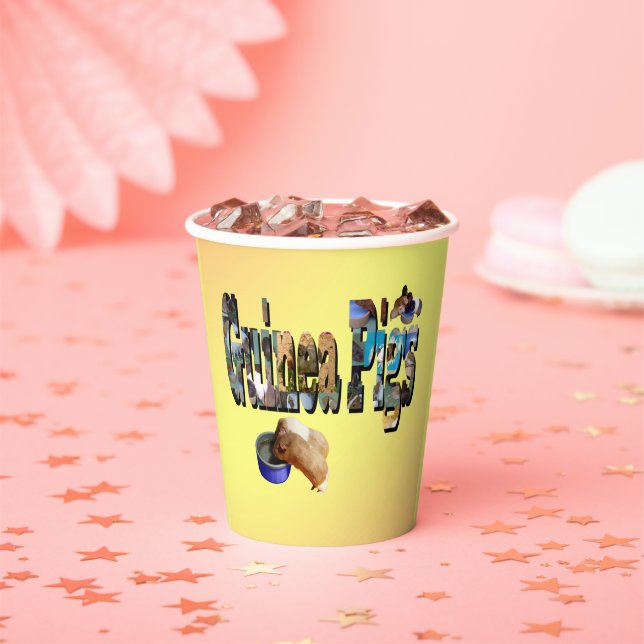 Gobelets En Papier Les Cochons De Guinée Est Le Mot, Les Coupes De Pa (Insitu)