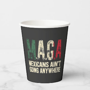 Gobelets En Papier Les Mexicains de MAGA ne vont nulle part Américain