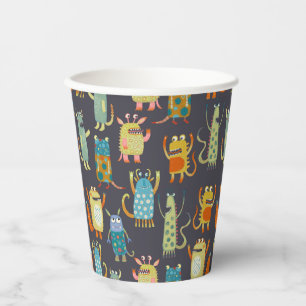 Gobelets En Papier Les mignons monstres