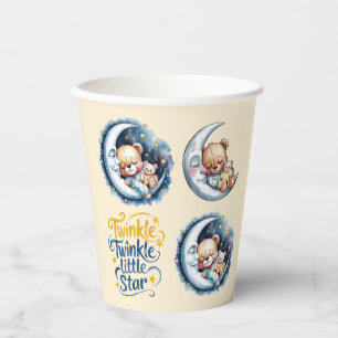 Gobelets En Papier Les ours dans le Baby shower des Garçons de la Lun