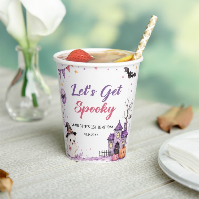 Gobelets En Papier Let's Get Spooky Halloween Birthday Paper Cups (Insitu)