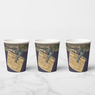 Gobelets En Papier Lettre de Noël Père Noël vintage