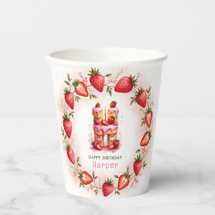 Gobelets En Papier Lettre H Cake de la Coupe Papier Anniversaire frai