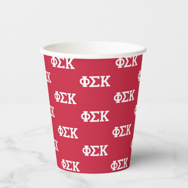 Gobelets En Papier Lettres Phi Sigma Kappa (Recto)