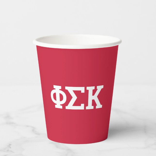 Gobelets En Papier Lettres Phi Sigma Kappa (Recto)