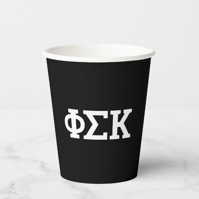 Gobelets En Papier Lettres Phi Sigma Kappa (Recto)