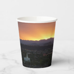Gobelets En Papier Lever de soleil sur le paysage de St. George Utah
