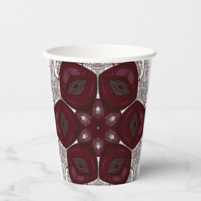 Gobelets En Papier Lèvres Fleur Prem Mandal (Recto)