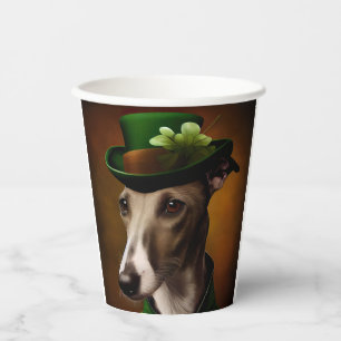 Gobelets En Papier Lévrier en robe de la Saint-Patrick