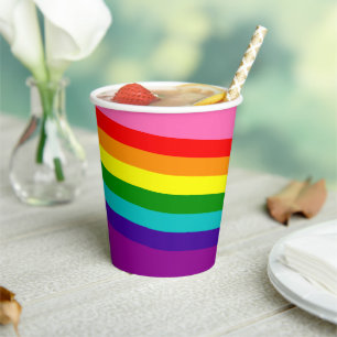 Gobelets En Papier LGBTQ Party Rainbow Flag Gay pride LGBT Paper Cup