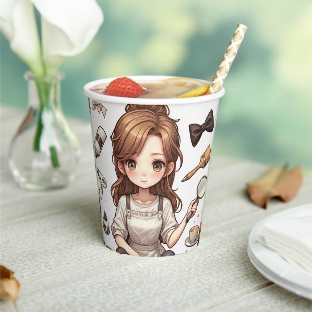 Gobelets En Papier L'homme, la femme. 1 tasse de papier (Insitu)