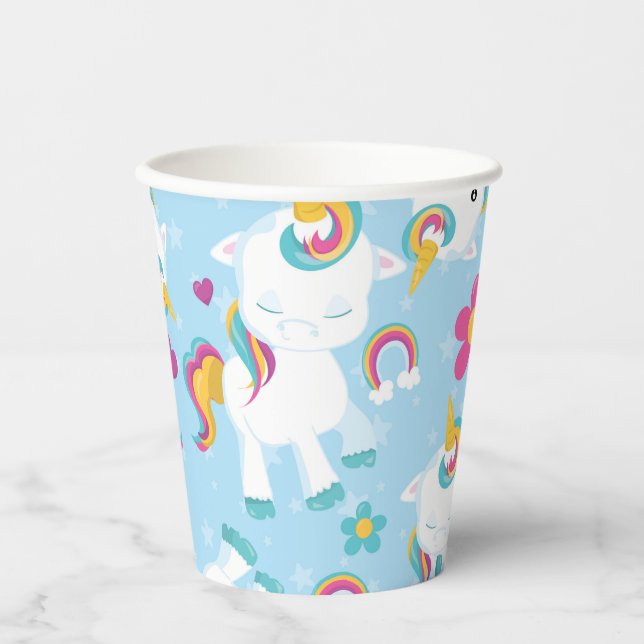Gobelets En Papier Licorne bébé (Recto)