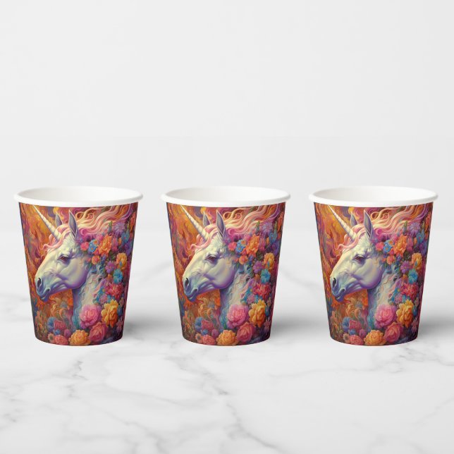 Gobelets En Papier Licorne vraiment magique (Multi)