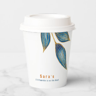 Gobelets En Papier L'il Citrouille sur le chemin Baby shower coloré