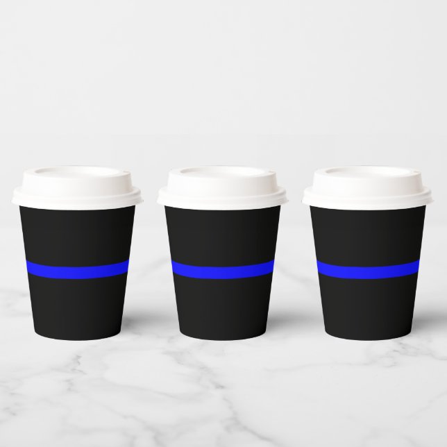 Gobelets En Papier L'instruction Symbolic Thin Blue Line (Multi)
