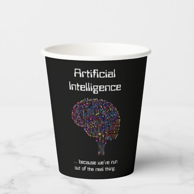 Gobelets En Papier L'intelligence artificielle contre la réalité (Recto)