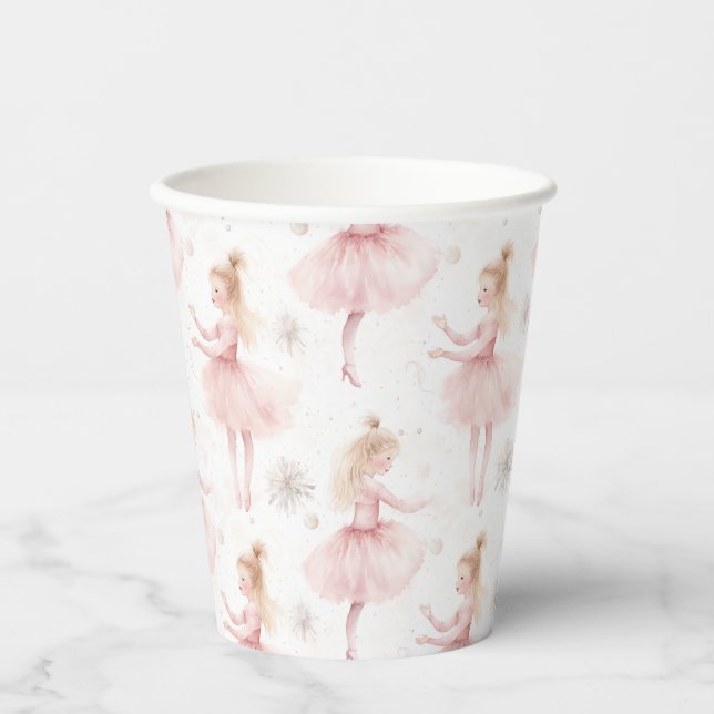 Gobelets En Papier Little Ballerina #9 - Blonde Girl (Recto)