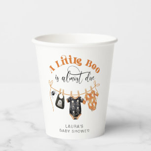 Gobelets En Papier Little Boo est presque à terme Clotheslie baby sho