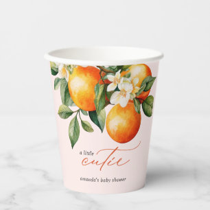 Gobelets En Papier Little Cutie Orange Clementine Baby shower Favoris