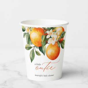 Gobelets En Papier Little Cutie Orange Clementine Baby shower Favoris