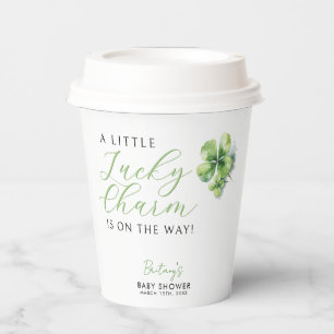 Gobelets En Papier Little Lucky Charm est en chemin Baby shower