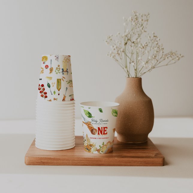 Gobelets En Papier Little Meatball | Holy Ravioli First Birthday (Créateur téléchargé)