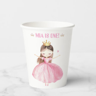 Gobelets En Papier Little Princess 1st Birthday Paper Cups Girl