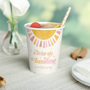 Gobelets En Papier Little Ray of Sunshine Baby shower Paper Cup