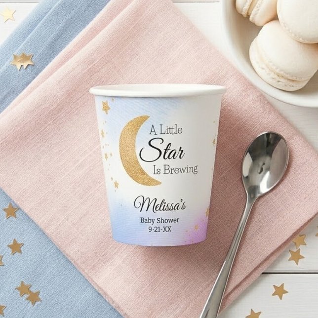 Gobelets En Papier Little Star Brewing Baby Shower (Little Star Brewing Baby Shower Paper Cups)
