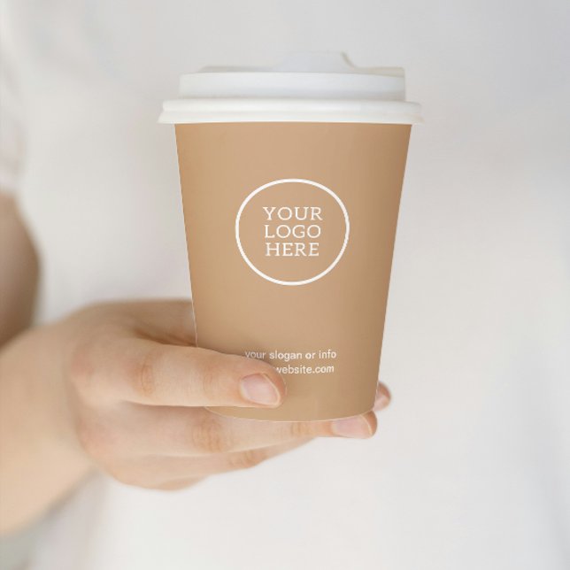 Gobelets En Papier Logo de l'entreprise | Design moderne professionne (Créateur téléchargé)