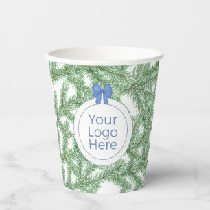 Gobelets En Papier Logo de Noël pour les petites entreprises