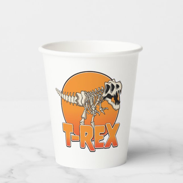 Gobelets En Papier logo de T-REX dessiné (Recto)