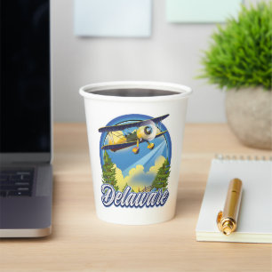 Gobelets En Papier logo de voyage du Delaware