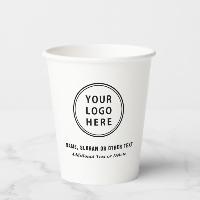 Gobelets En Papier Logo d'entreprise moderne (Recto)