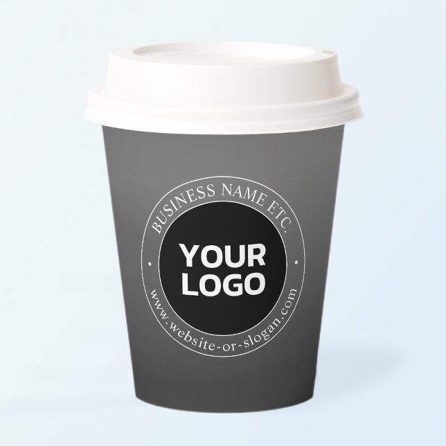 Gobelets En Papier Logo d'entreprise ou design & texte modifiable (Créateur téléchargé)