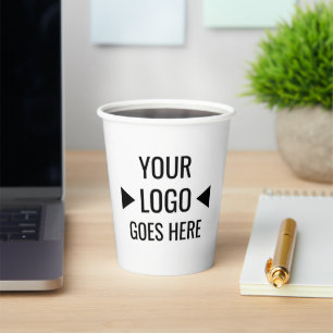 Gobelets En Papier Logo d'entreprise personnalisé facile