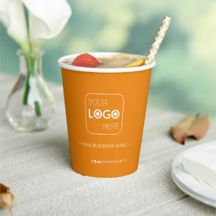 Gobelets En Papier Logo d'entreprise simple et Customisé