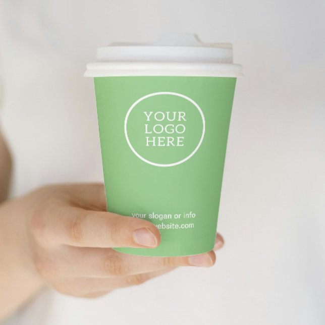 Gobelets En Papier Logo d'entreprise Vert moderne Professionnel (Créateur téléchargé)