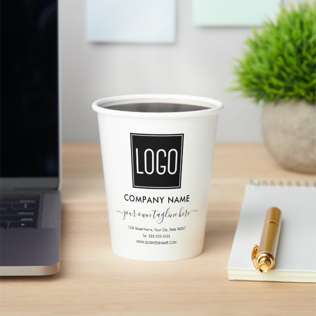 Gobelets En Papier Logo Entreprise (Insitu)